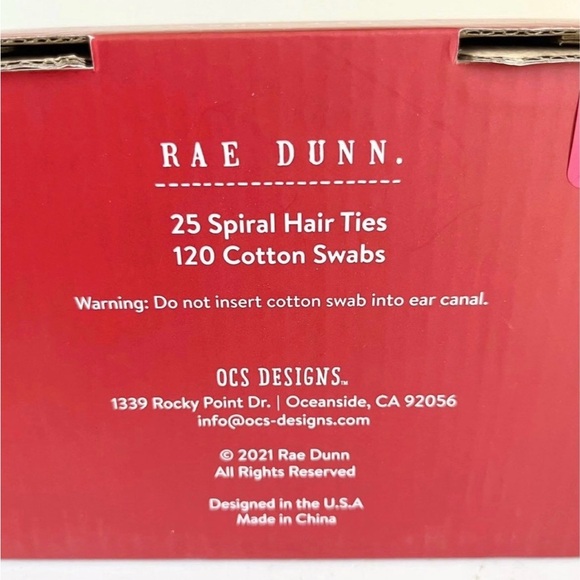 Rae Dunn Naughty and Nice Hair Ties and Cotton Swabs Christmas Glass Jar Set - Picture 5 of 6